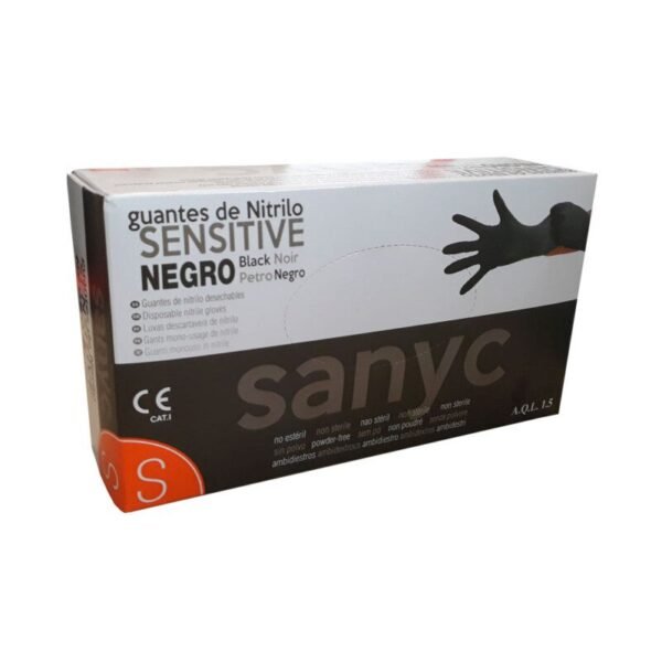 Guantes de nitrilo Sanyc negros