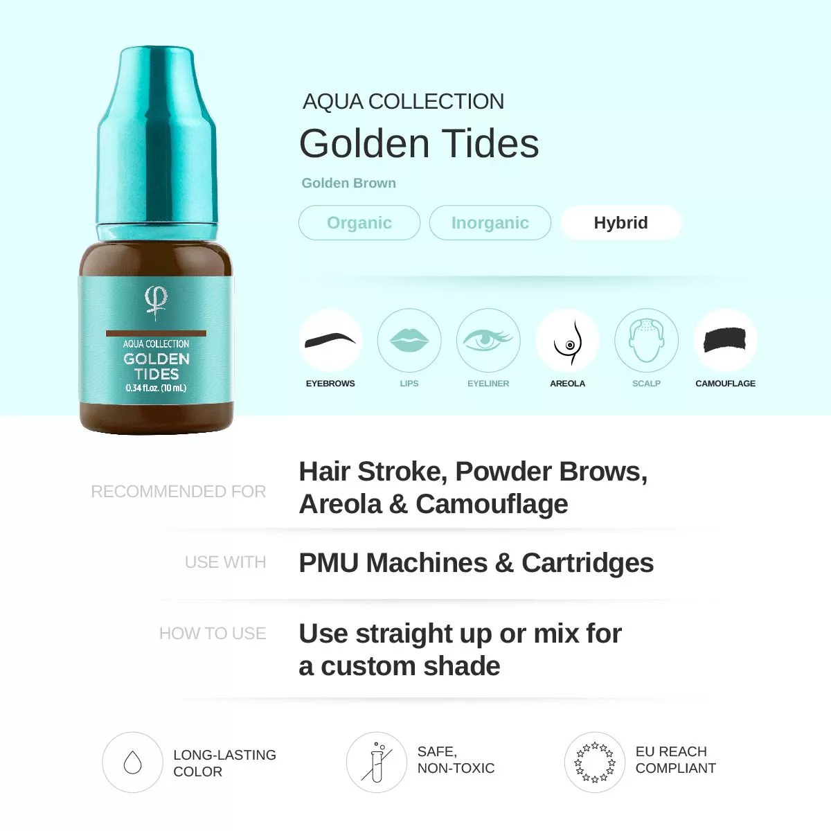 Golden Tides PMU Pigment 10ml - Imagen 2