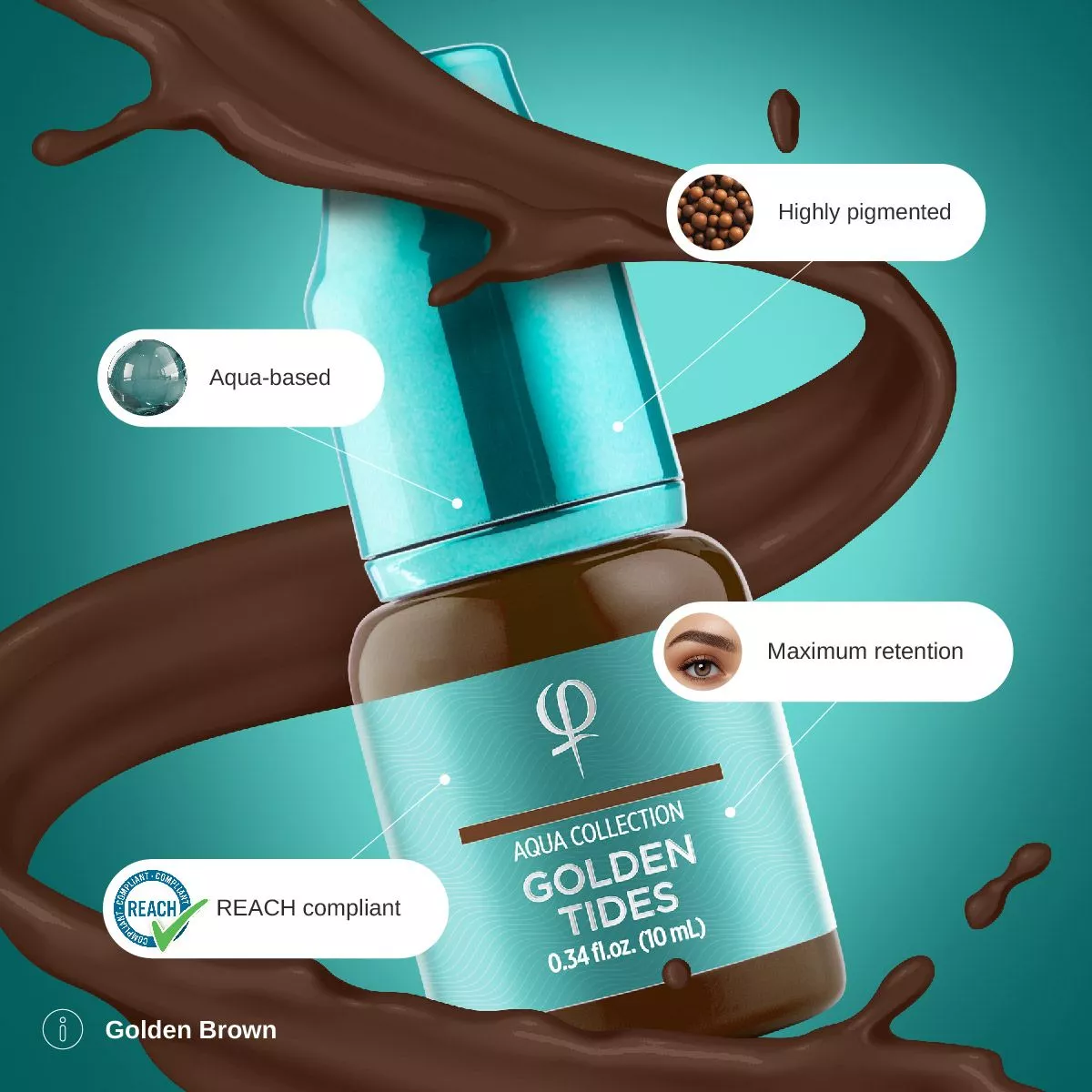 Golden Tides PMU Pigment 10ml - Imagen 3