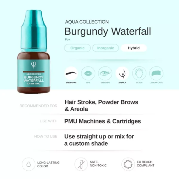 Burgundy Waterfall PMU Pigment 10ml - Imagen 2