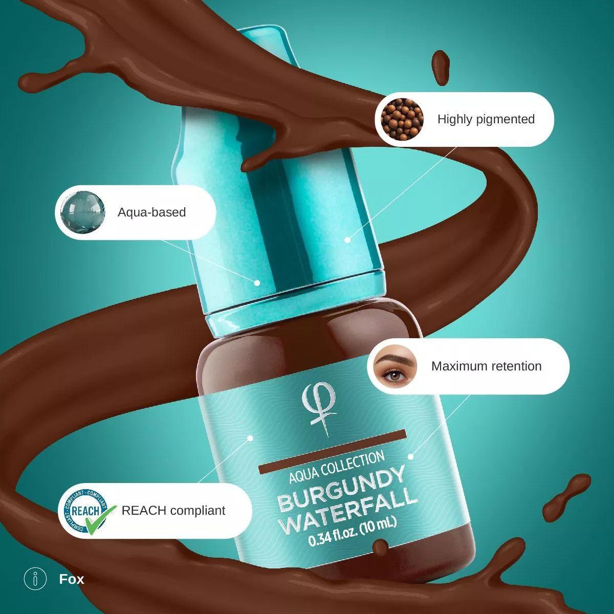Burgundy Waterfall PMU Pigment 10ml - Imagen 3