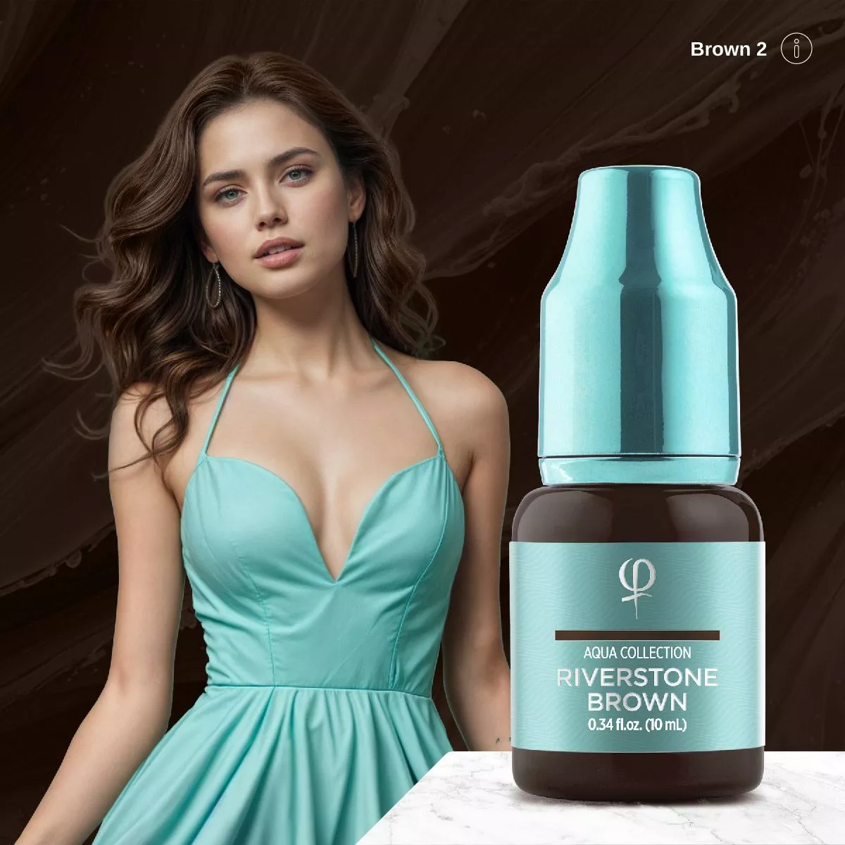 Riverstone Brown PMU Pigment 10ml - Imagen 5