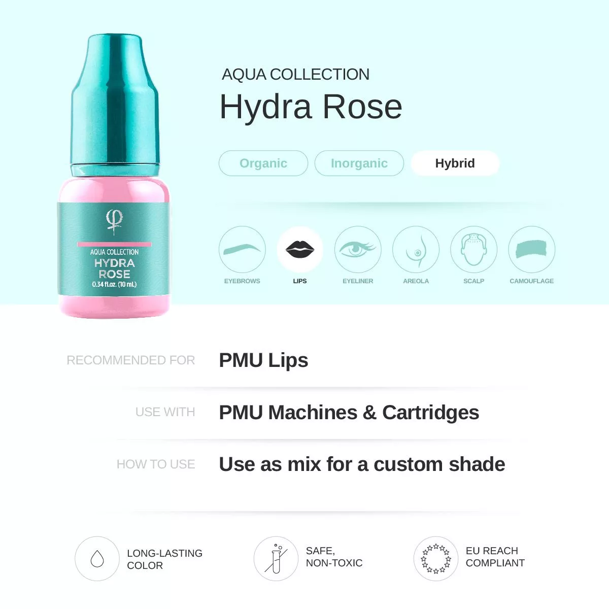 Hydra Rose – Correction color PMU pigment 10ml - Imagen 2