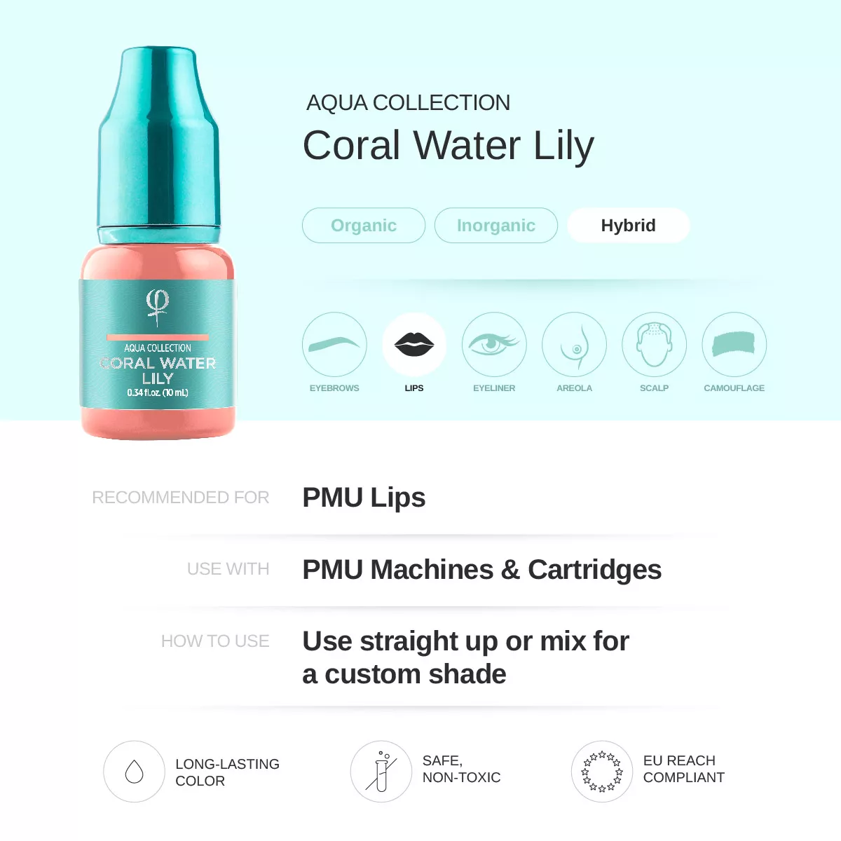 Coral Water Lily – Correction color PMU pigment 10ml - Imagen 2