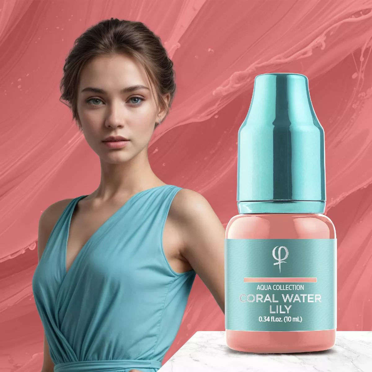 Coral Water Lily – Correction color PMU pigment 10ml - Imagen 5