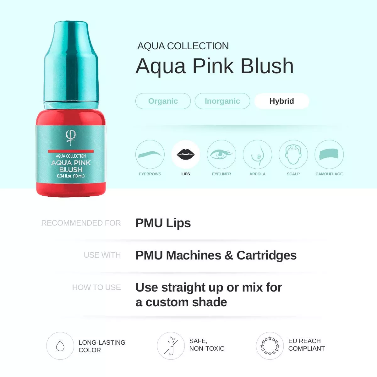 Aqua Pink Blush PMU pigment 10ml - Imagen 2