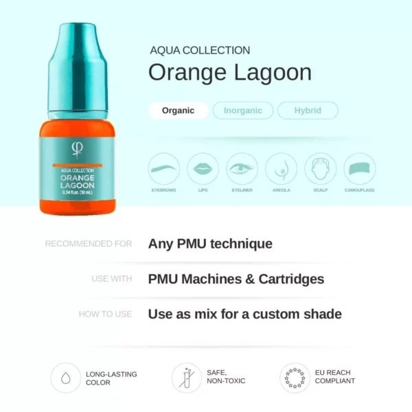 Orange Lagoon PMU pigment 10ml - Activator - Imagen 2