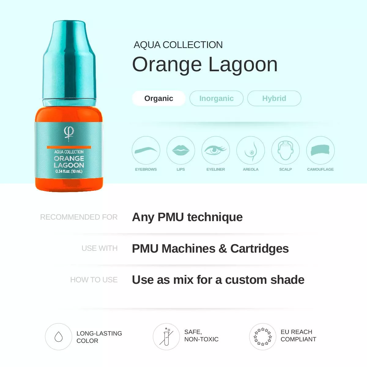 Orange Lagoon PMU pigment 10ml - Activator - Imagen 2