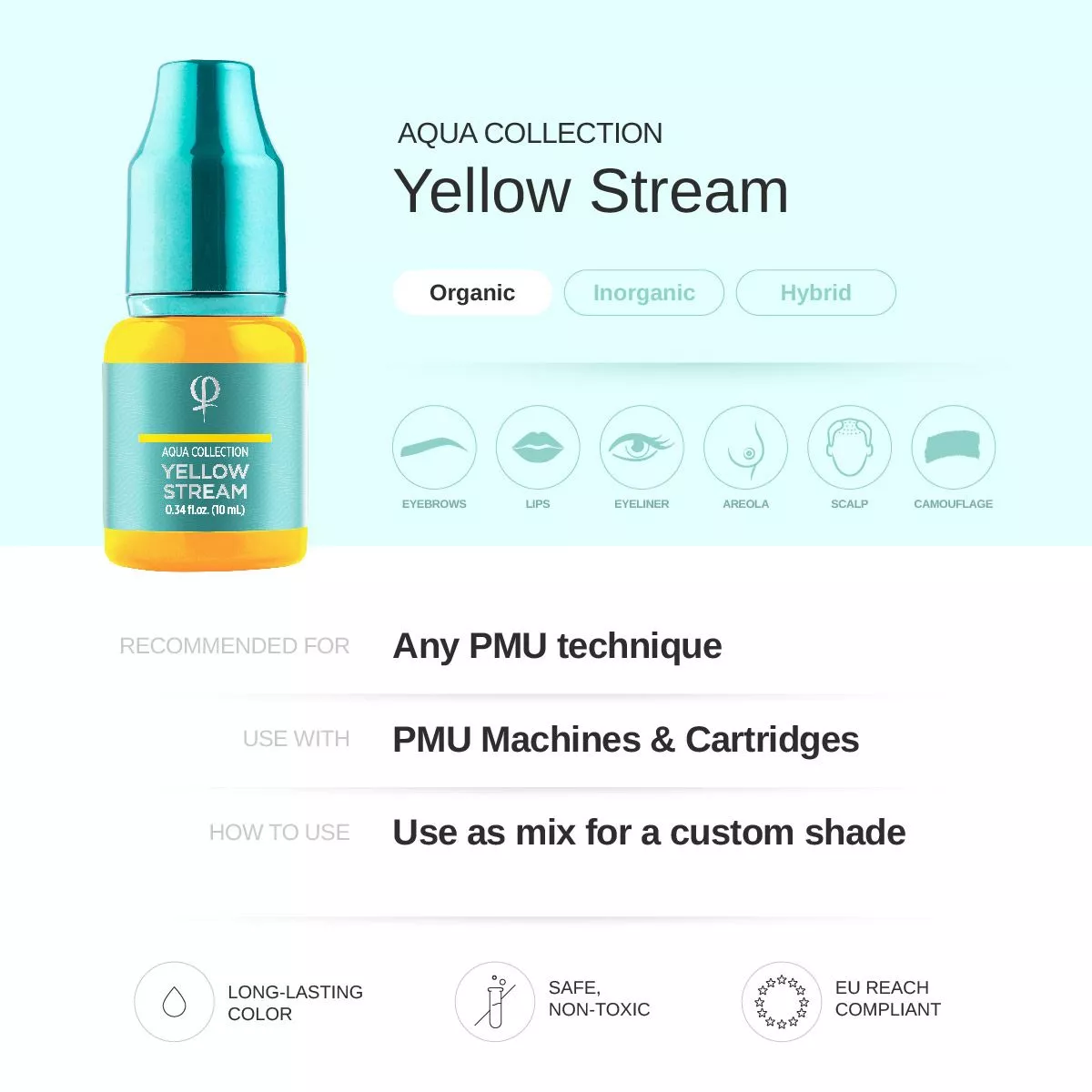 Yellow Stream PMU pigment 10ml - Correction color - Imagen 2