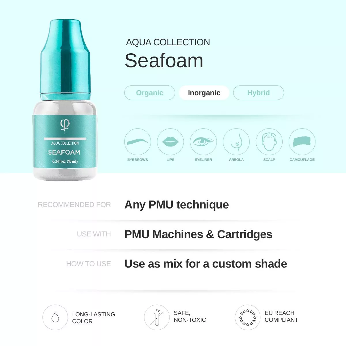 Seafoam PMU pigment 10ml - Imagen 2