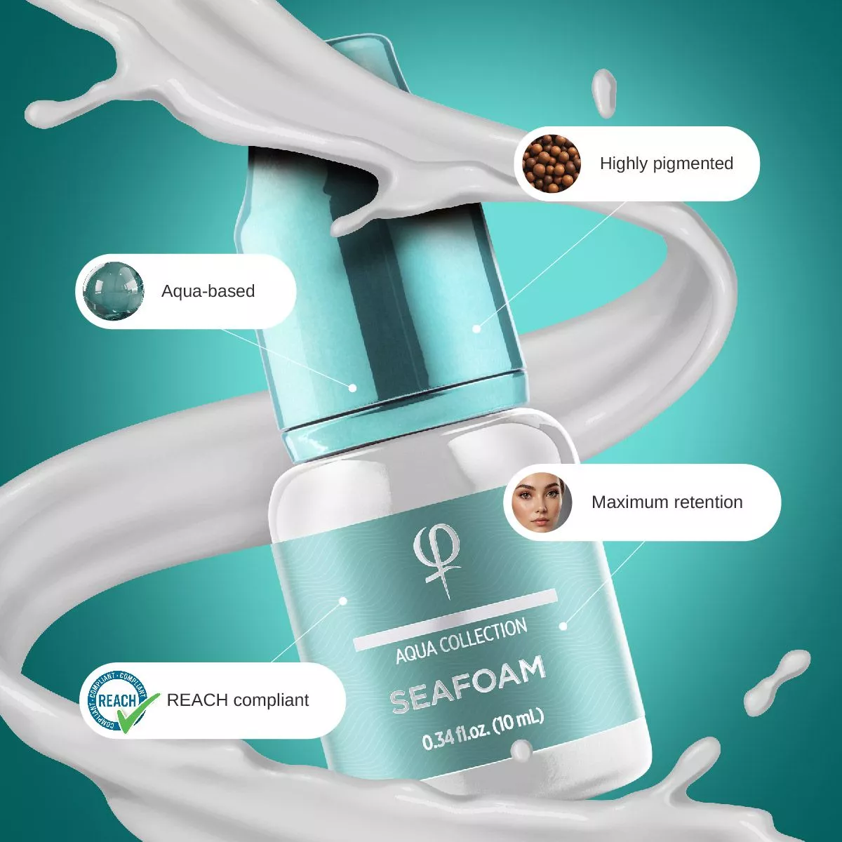 Seafoam PMU pigment 10ml - Imagen 3