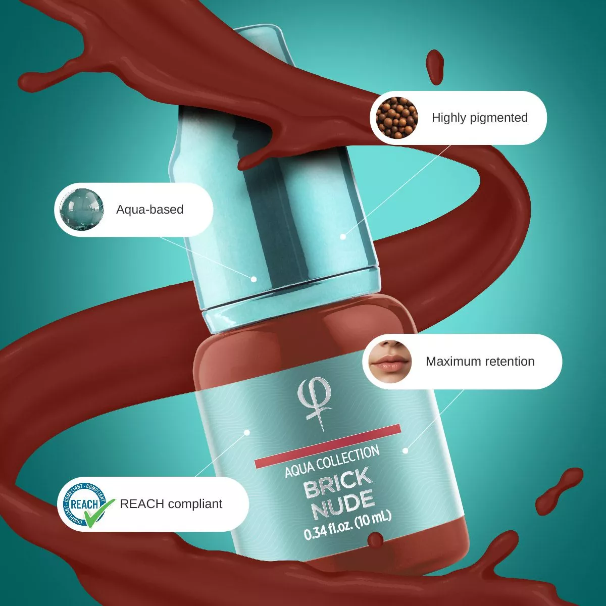 Brick Nude PMU pigment 10ml - Imagen 3